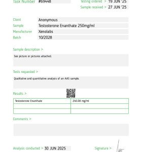 Test/E 250 mg 10 ml Xeno US Test/E 250 mg 10 ml Xeno US
