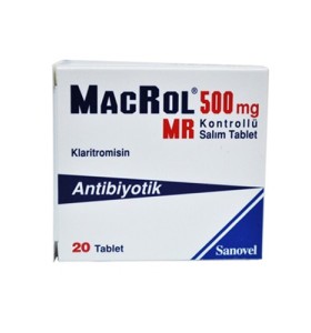 Macrol mr 500 mg 20 Tablets Sanovel Macrol mr 500 mg 20 Tablets Sanovel