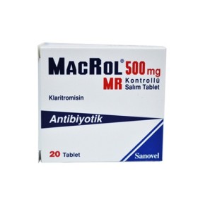 Clarithromycin Macrol mr 500 mg 20 Tablets Sanovel