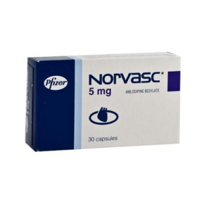 Norvas 5 mg 30 Tablets Pfizer