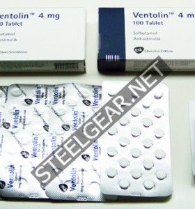 Ventolin (Salbutamol) 100 Tablets 4 mg GlaxoSmithKline Ventolin (Salbutamol) 100 Tablets 4 mg GlaxoSmithKline
