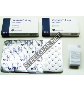 Ventolin (Salbutamol) 100 Tablets 4 mg GlaxoSmithKline